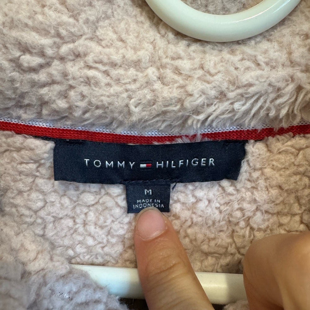 Pink quarter zip sweatshirt